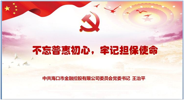 “不忘普惠初心 牢記擔(dān)保使命” ——市金控公司黨委書記王治平講黨課